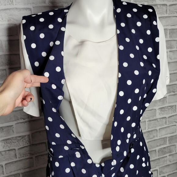 Vintage R.J. Stevens 80s Polka Dot Romper, size 10 - Picture 6 of 7